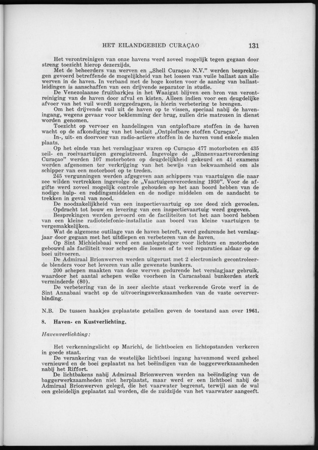 Verslag van de toestand van het eilandgebied Curacao 1962 - Page 131