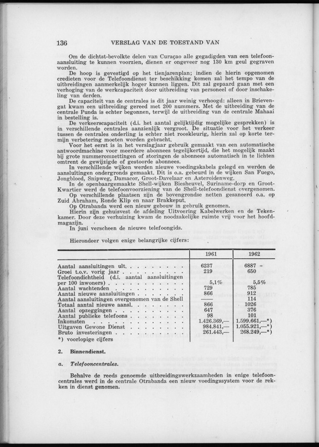 Verslag van de toestand van het eilandgebied Curacao 1962 - Page 136