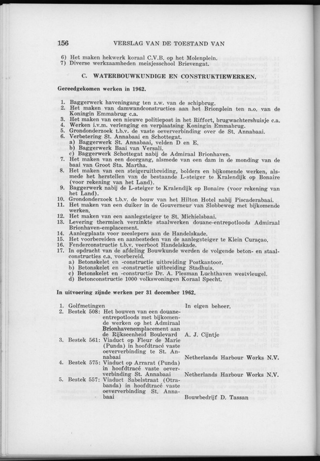 Verslag van de toestand van het eilandgebied Curacao 1962 - Page 156
