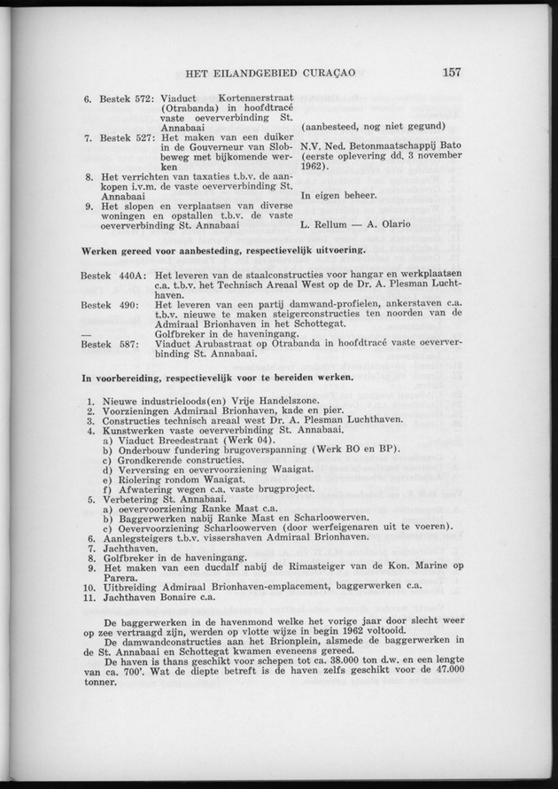 Verslag van de toestand van het eilandgebied Curacao 1962 - Page 157