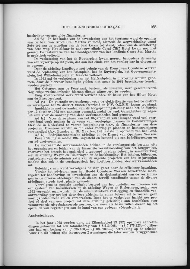 Verslag van de toestand van het eilandgebied Curacao 1962 - Page 165