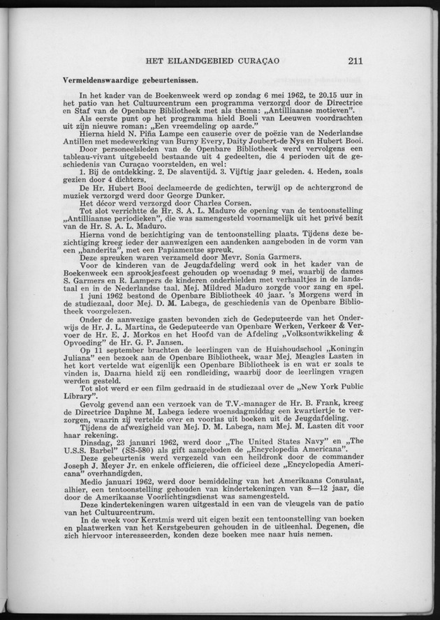 Verslag van de toestand van het eilandgebied Curacao 1962 - Page 211