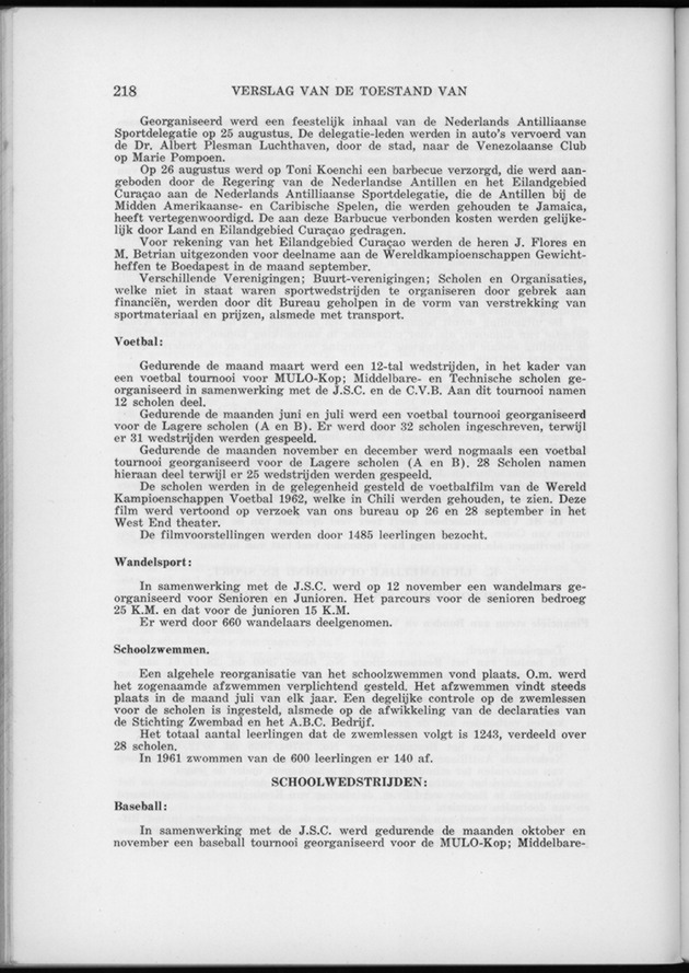Verslag van de toestand van het eilandgebied Curacao 1962 - Page 218