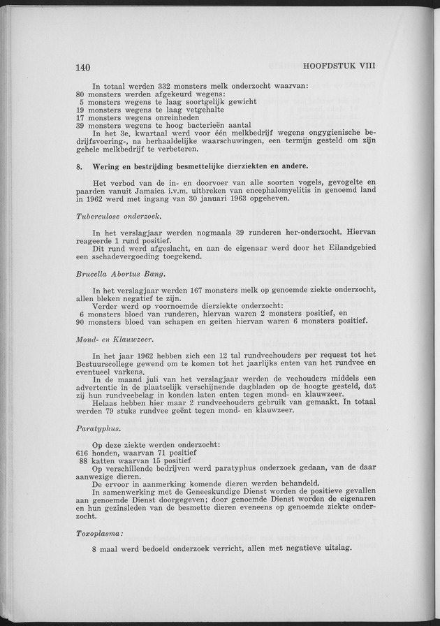 Verslag van de toestand van het eilandgebied Curacao 1963 - Page 140
