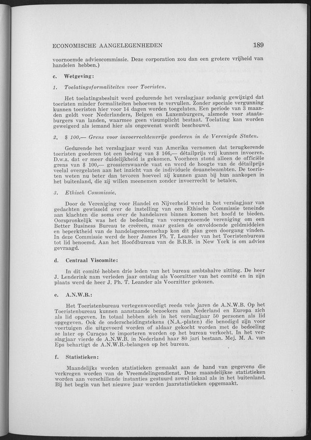Verslag van de toestand van het eilandgebied Curacao 1963 - Page 189