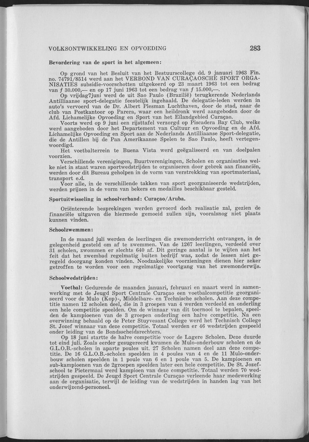 Verslag van de toestand van het eilandgebied Curacao 1963 - Page 283
