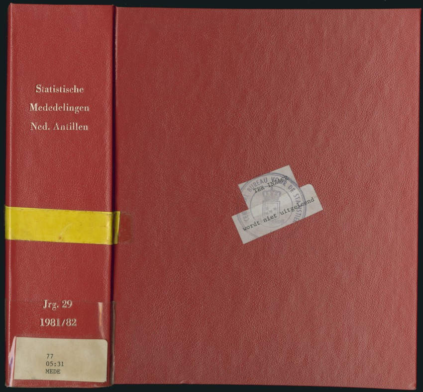 Statistische Mededelingen Ned. Antillen jrg.29 - Front Cover