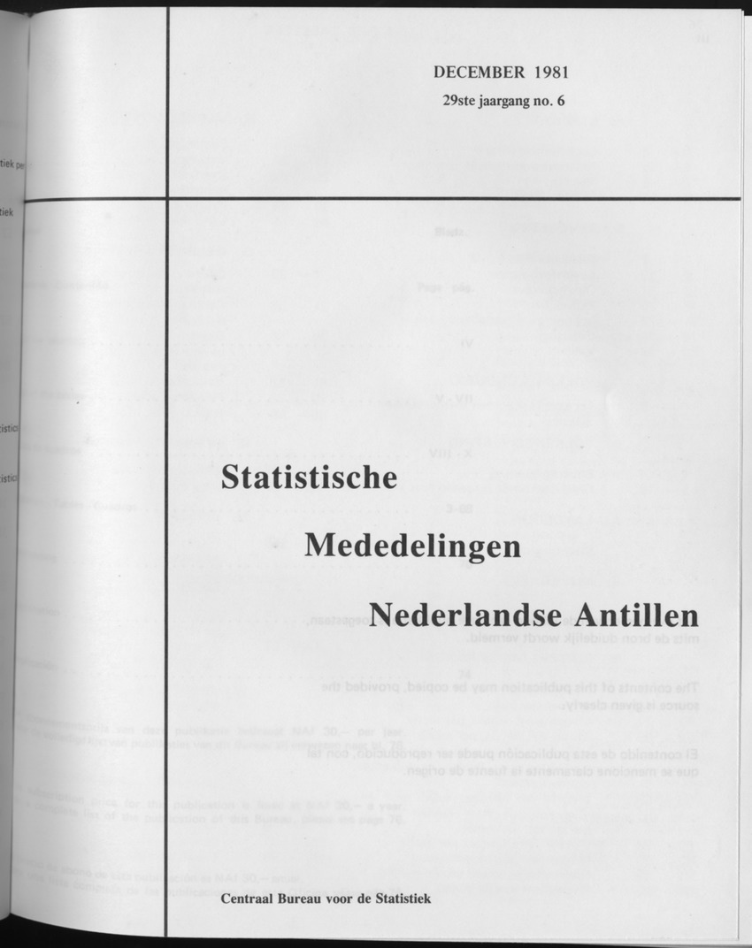 29ste Jaargang No.6 - December 1981 - Front Cover