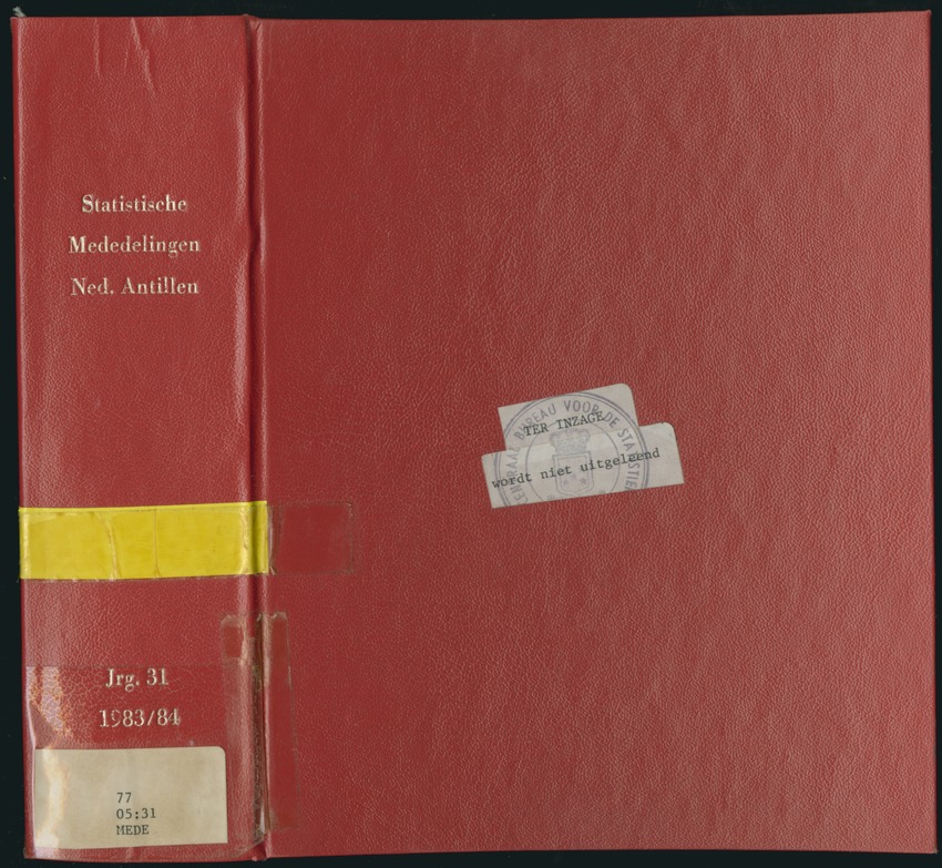 Statistische Mededelingen Ned. Antillen Jrg.31 - Front Cover