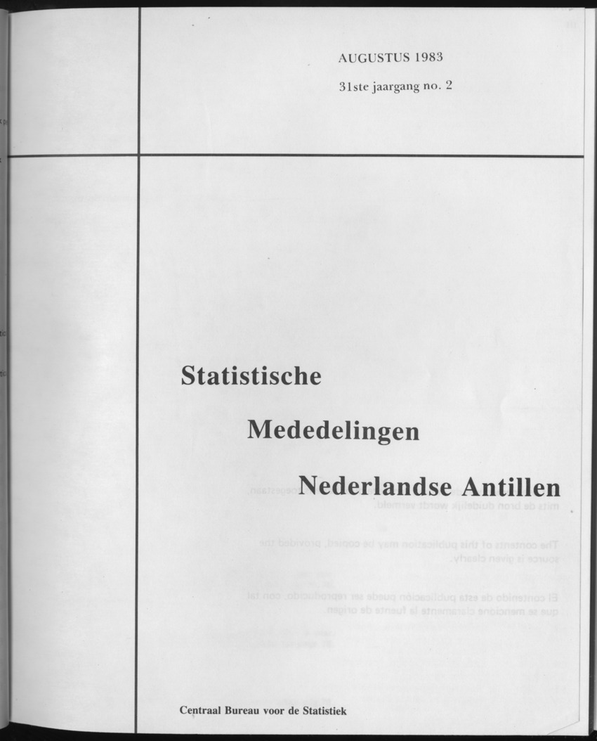 31ste Jaargang No.2 - Augustus 1983 - Front Cover