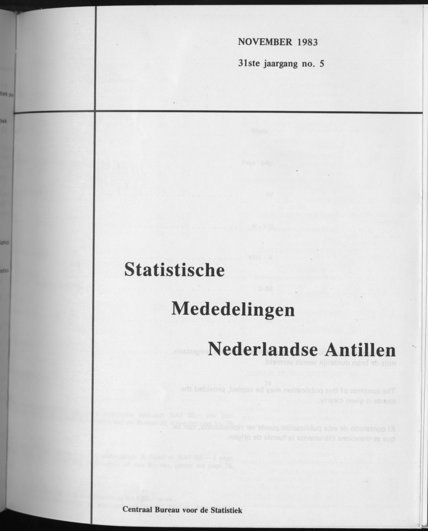 31ste Jaargang No.5 - November 1983 - Front Cover