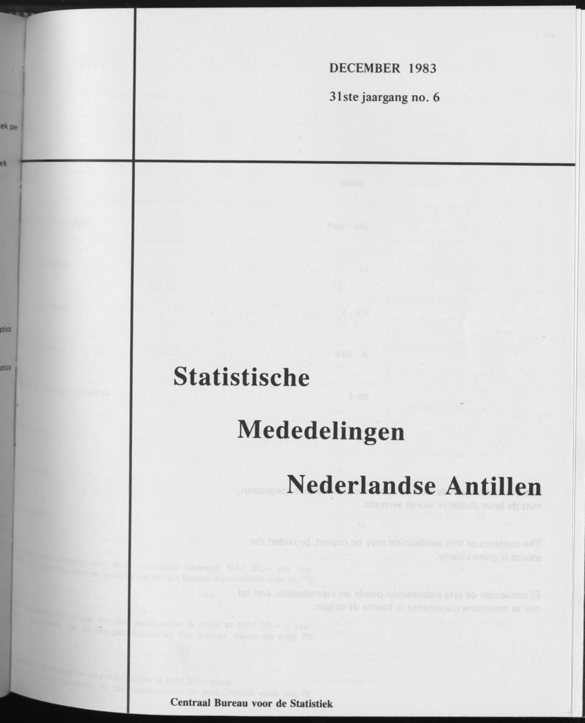 31ste Jaargang No.6 - December 1983 - Front Cover